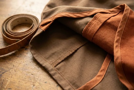 Macro close-up of scrub tailoring