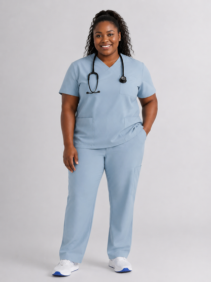 Women's Cura Triple Pocket Scrub Top