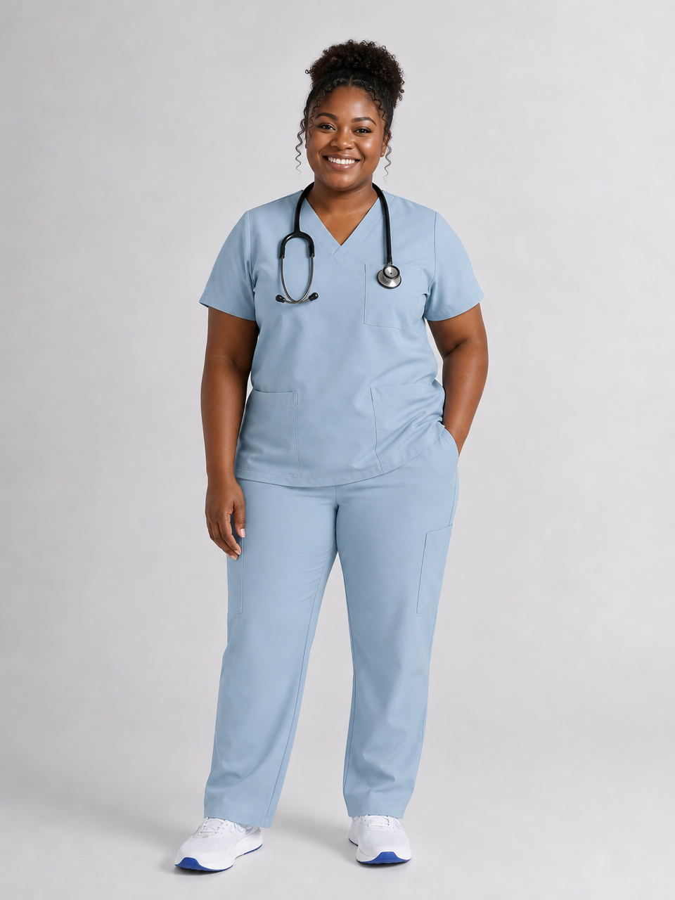 Women's Cura Triple Pocket Scrub Top