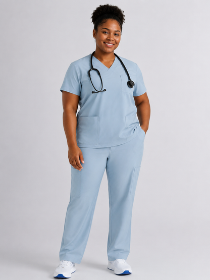 Women's Cura Triple Pocket Scrub Top