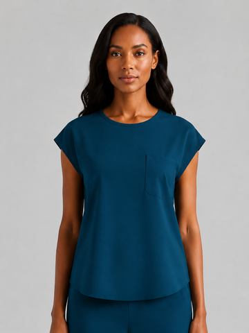 Women's Aegis Cap Sleeve Pocket Scrub Top product image