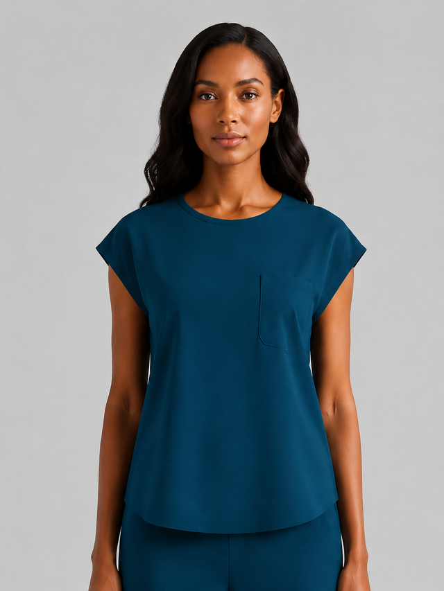 Women's Aegis Cap Sleeve Pocket Scrub Top product image
