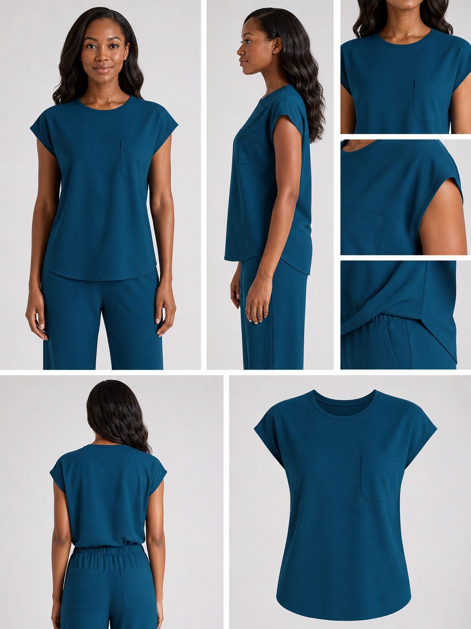 Women's Aegis Cap Sleeve Pocket Scrub Top product image