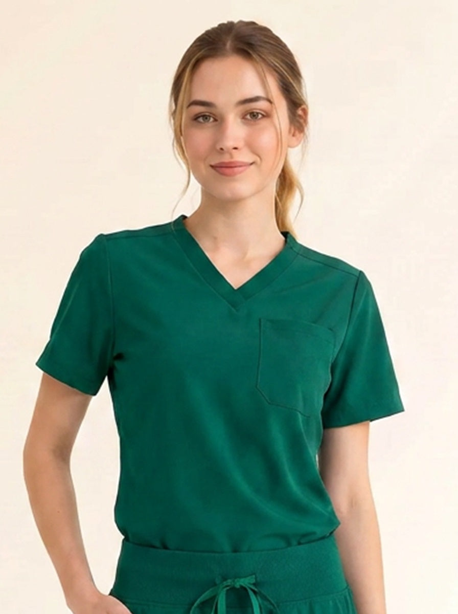 Women Cura Basic Scrub Top