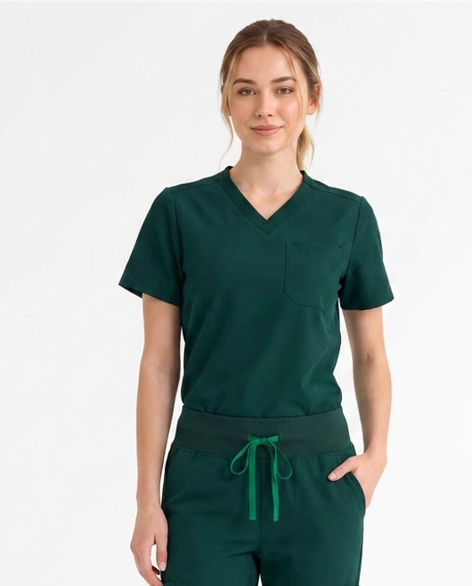 Women Cura Basic Scrub Top