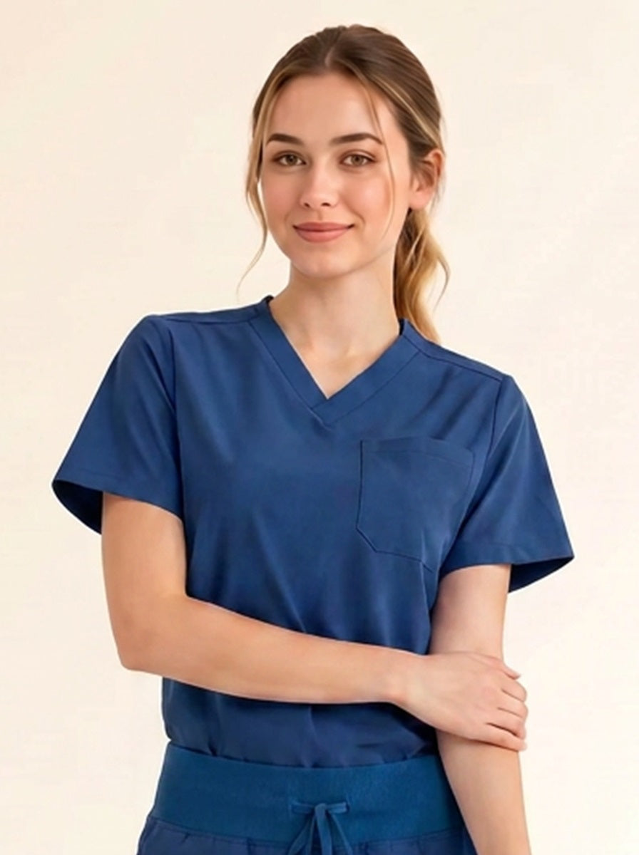 Women Cura Basic Scrub Top