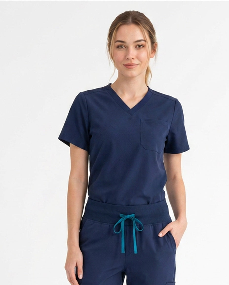 Women Cura Basic Scrub Top