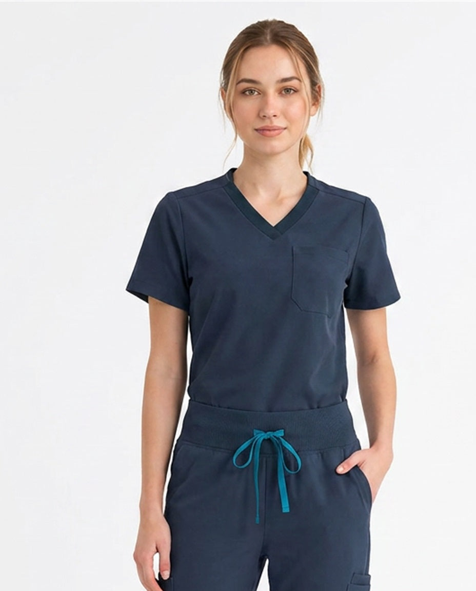 Women Cura Basic Scrub Top