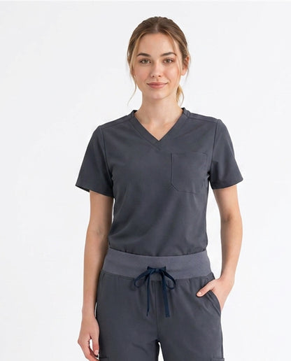 Women Cura Basic Scrub Top