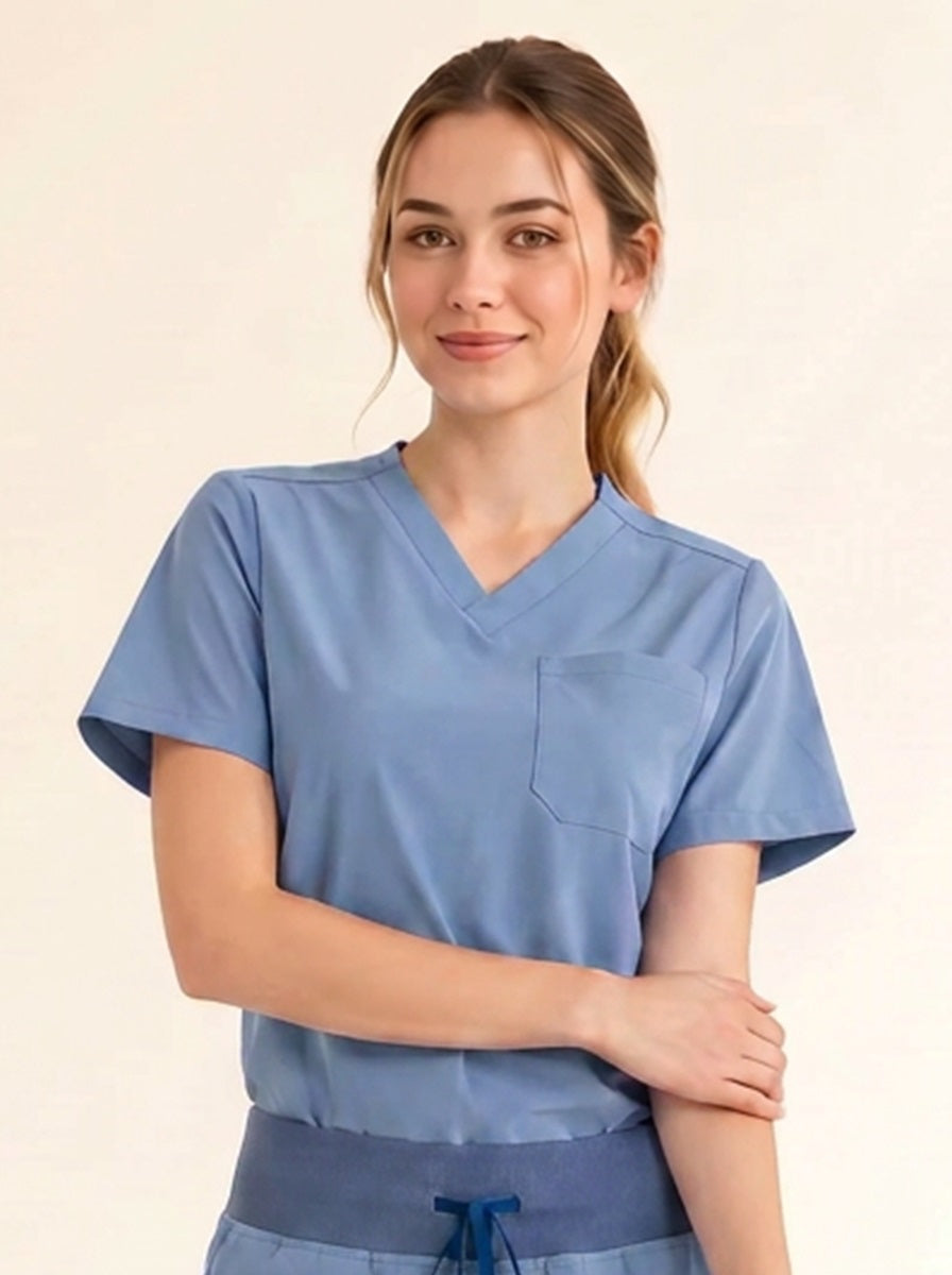 Women Cura Basic Scrub Top