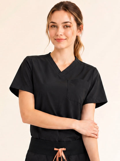 Women Cura Basic Scrub Top