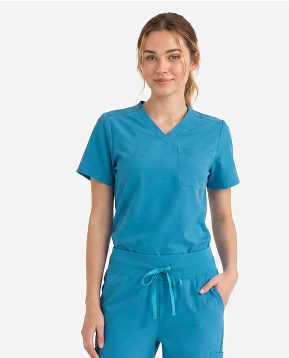Women Cura Basic Scrub Top
