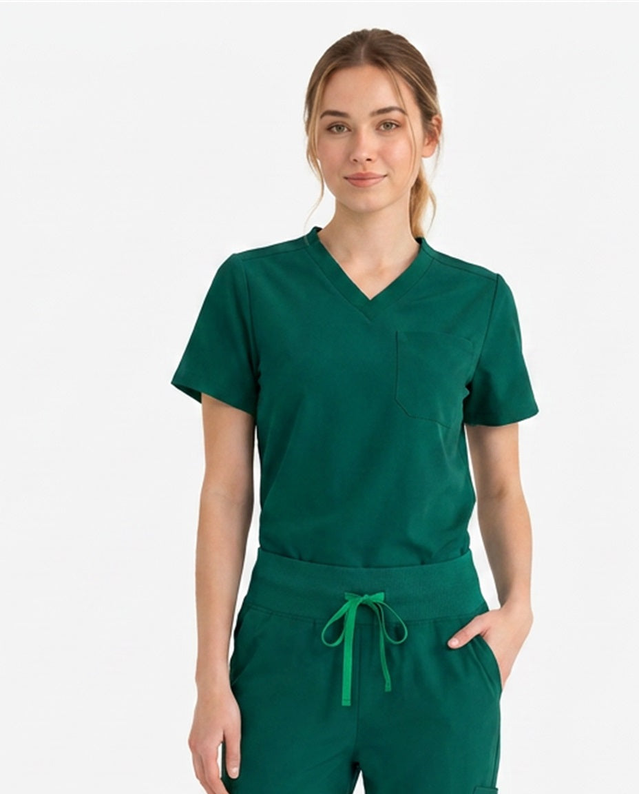 Women Cura Basic Scrub Top