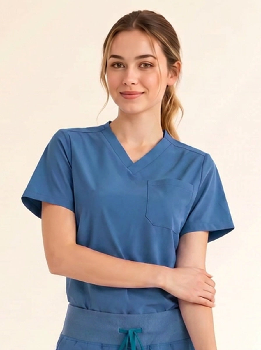 Women Cura Basic Scrub Top