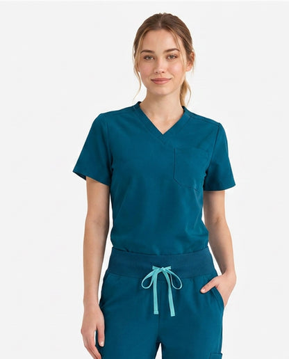 Women Cura Basic Scrub Top