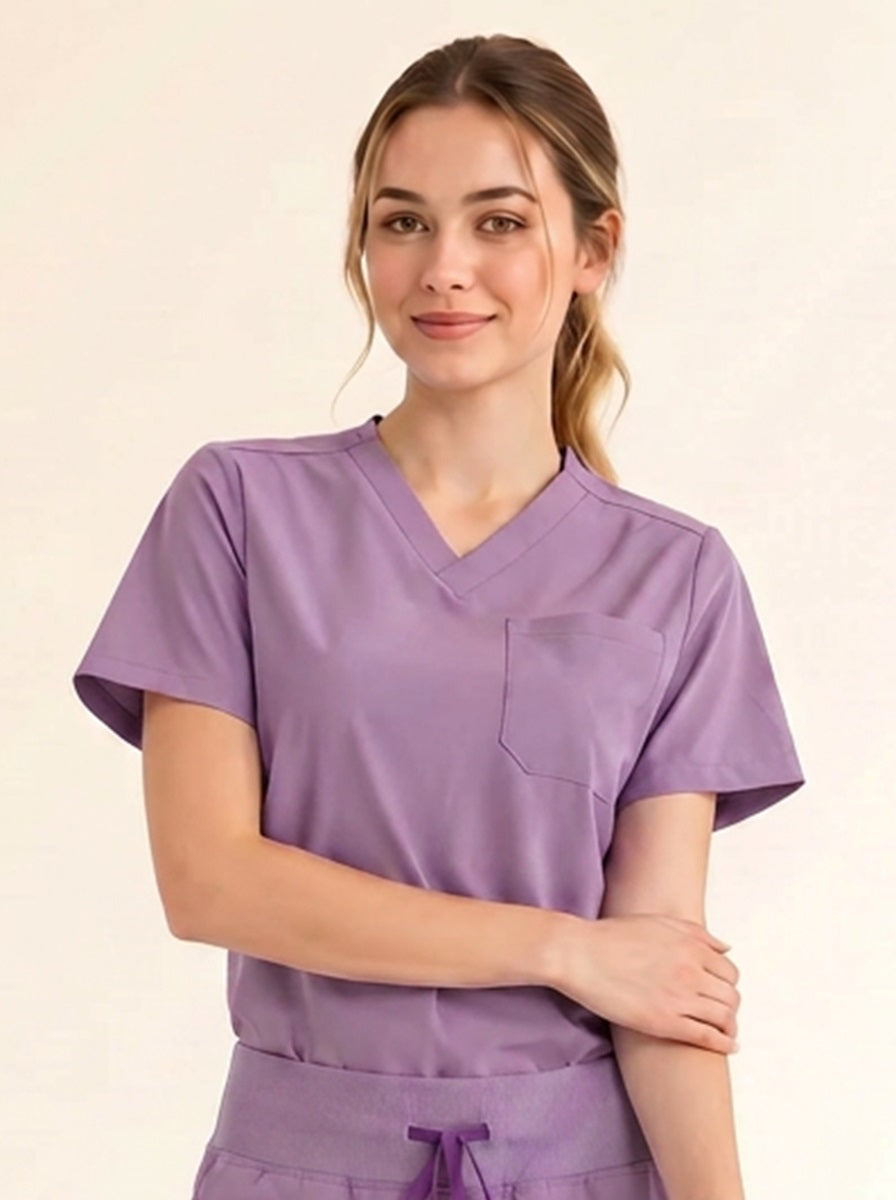 Women Cura Basic Scrub Top