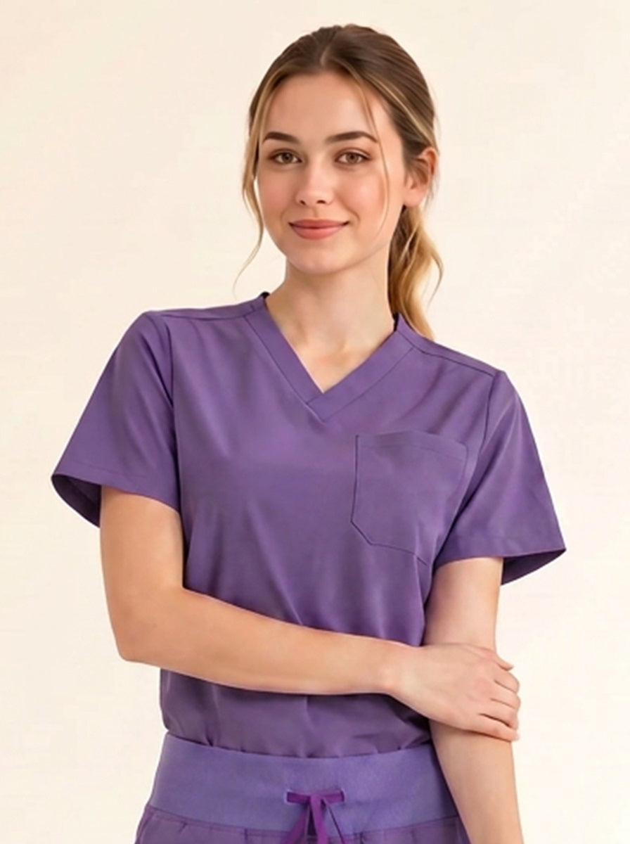 Women Cura Basic Scrub Top