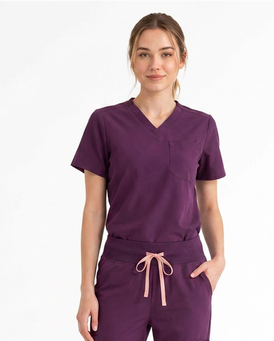 Women Cura Basic Scrub Top