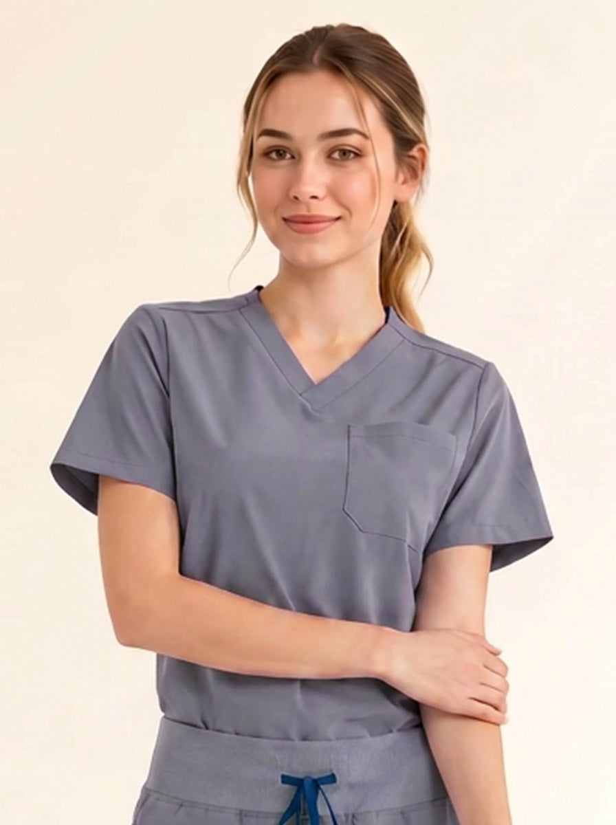 Women Cura Basic Scrub Top