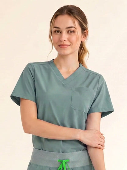Women Cura Basic Scrub Top