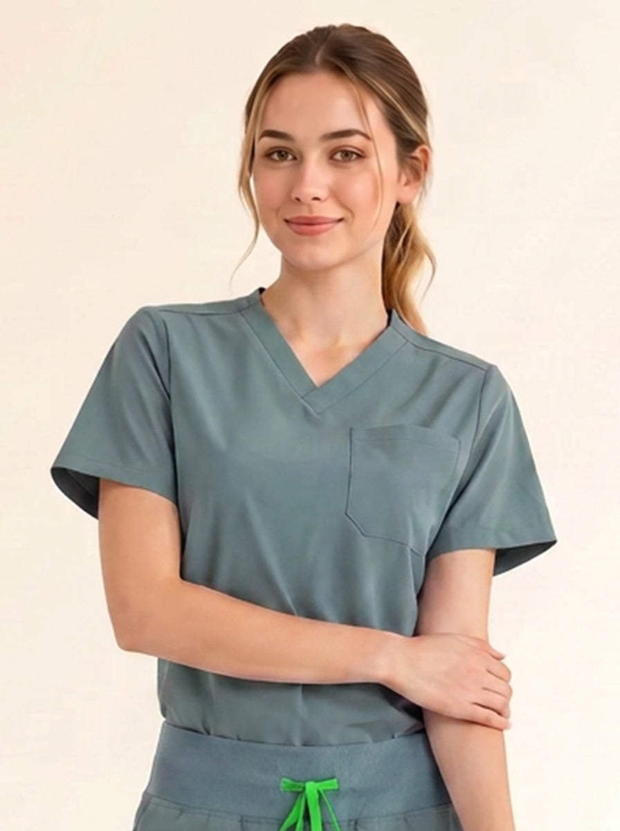 Women Cura Basic Scrub Top