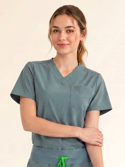 Women Cura Basic Scrub Top