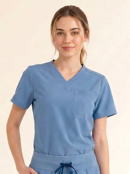 Women Cura Basic Scrub Top