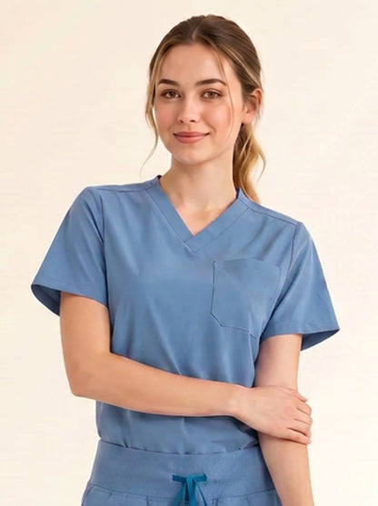 Women Cura Basic Scrub Top
