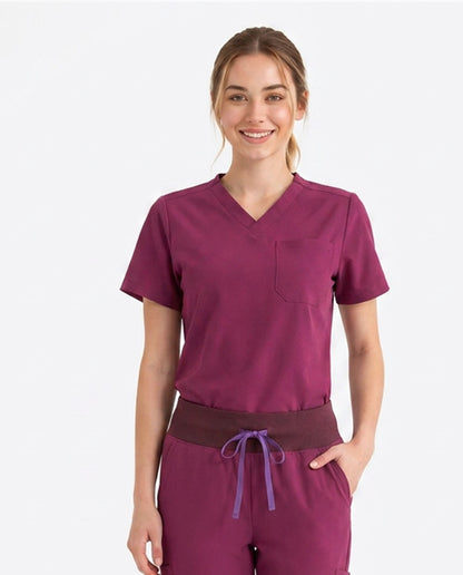 Women Cura Basic Scrub Top