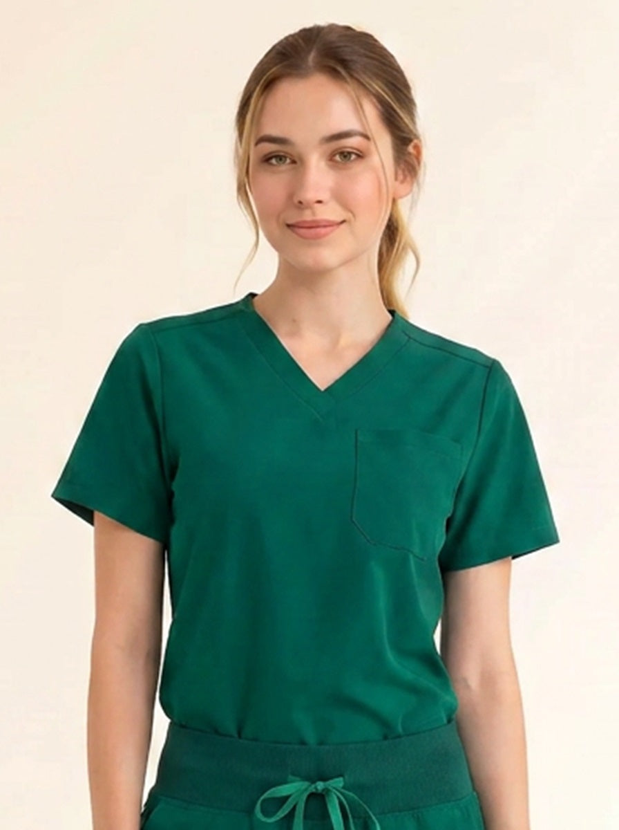 Women Cura Basic Scrub Top
