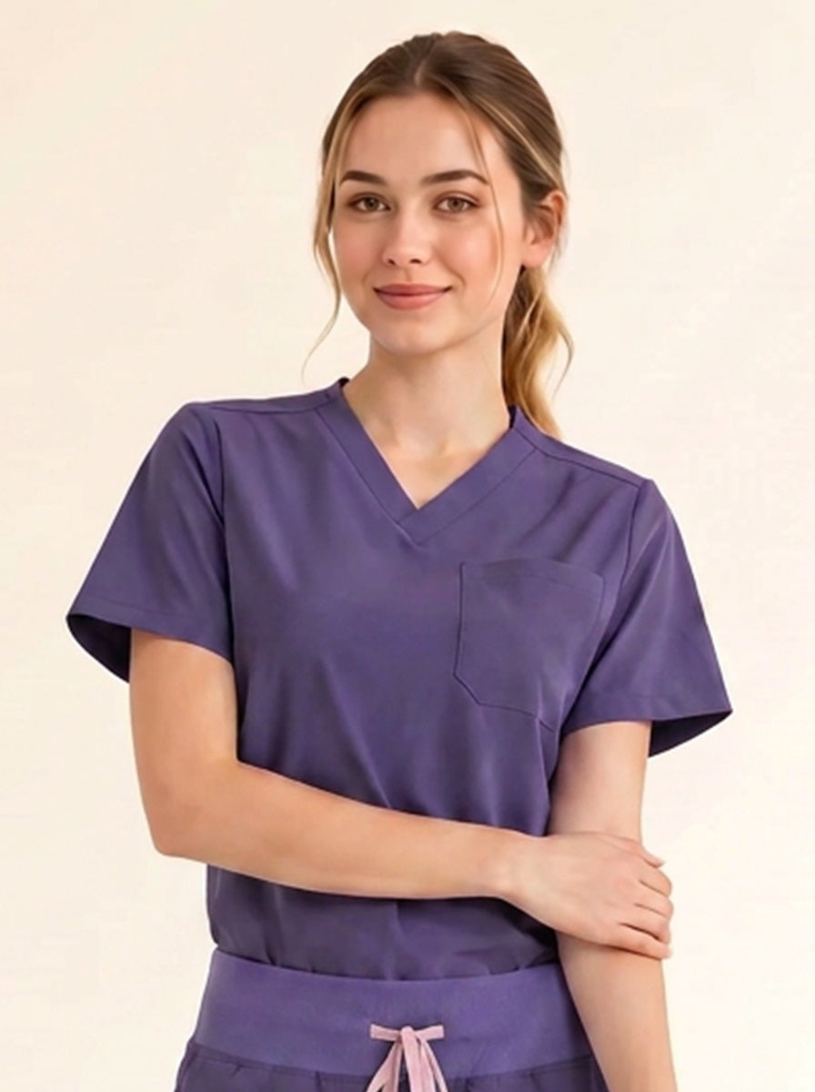 Women Cura Basic Scrub Top