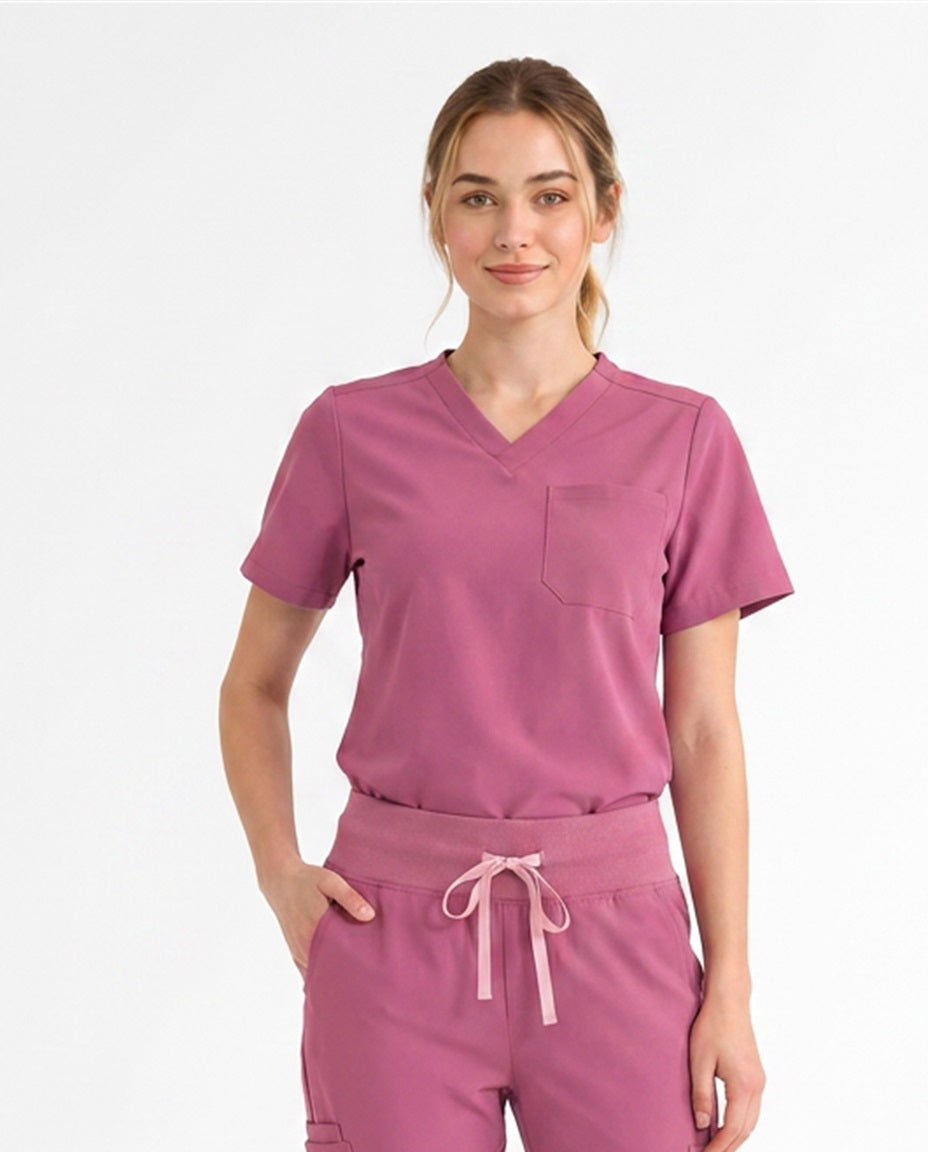 Women Cura Basic Scrub Top