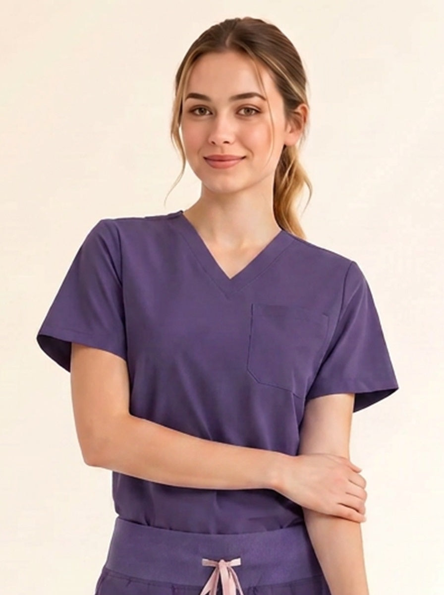Women Cura Basic Scrub Top