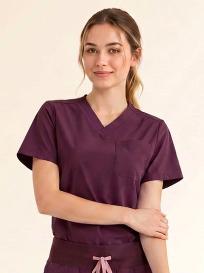 Women Cura Basic Scrub Top