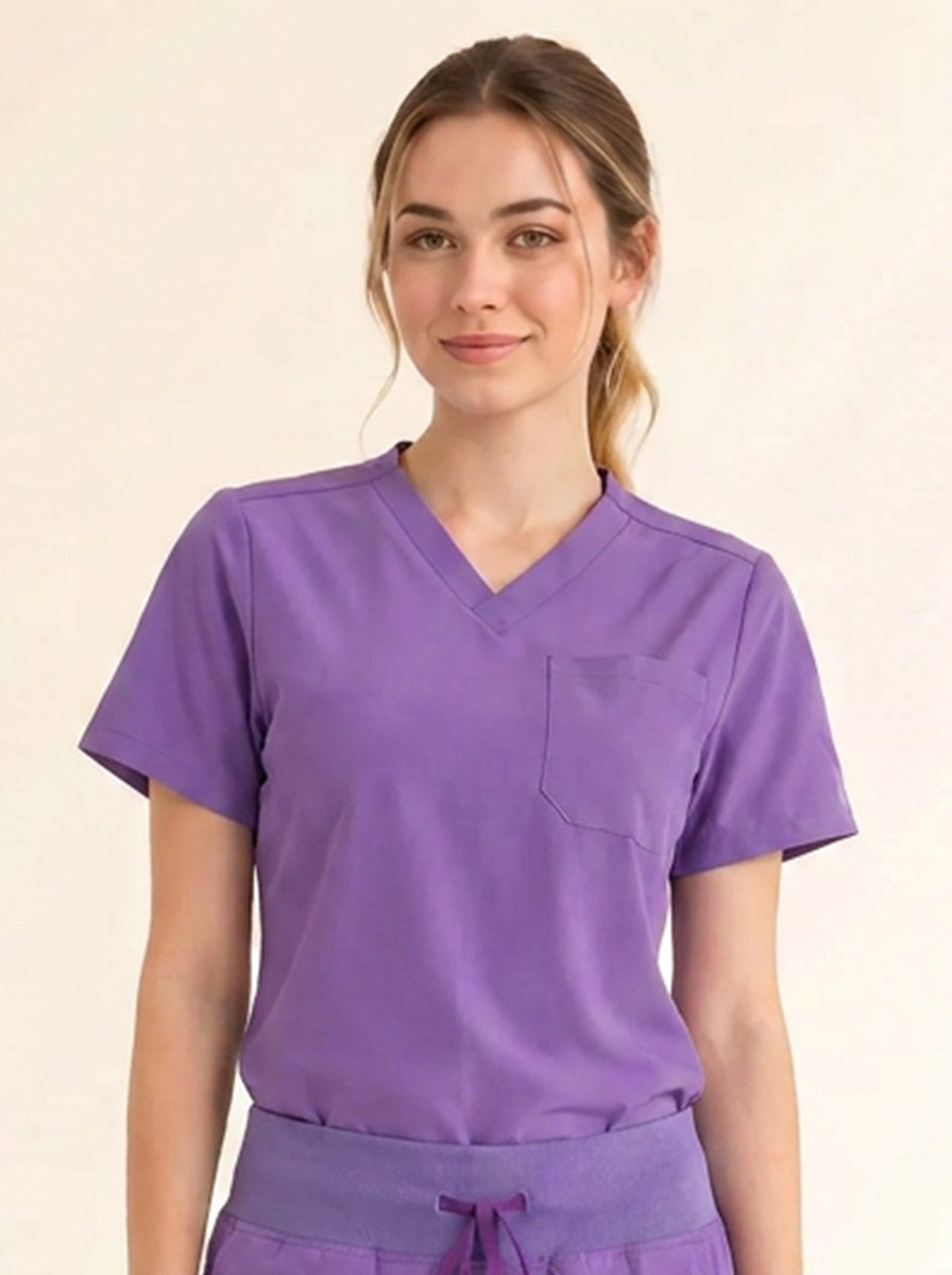 Women Cura Basic Scrub Top