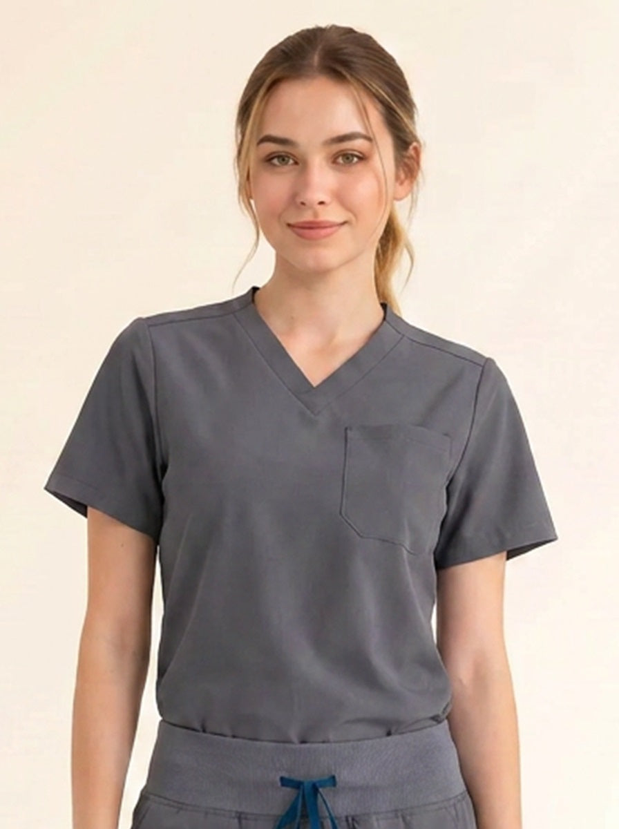 Women Cura Basic Scrub Top