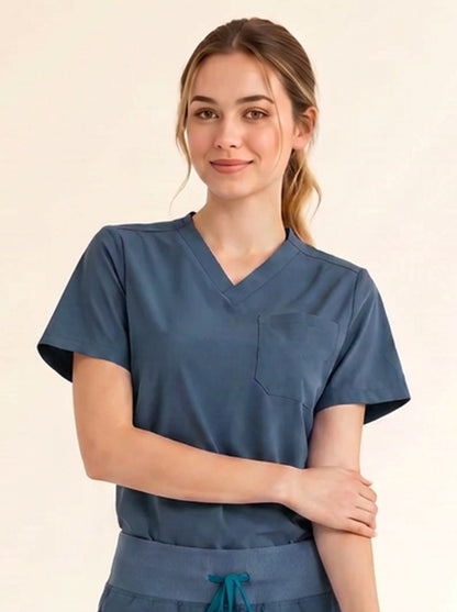 Women Cura Basic Scrub Top