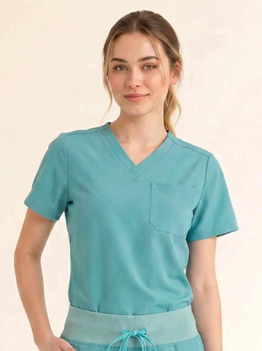 Women Cura Basic Scrub Top