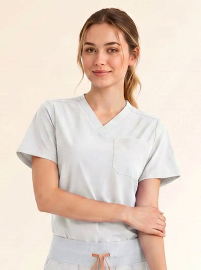 Women Cura Basic Scrub Top