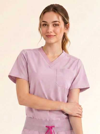Women Cura Basic Scrub Top