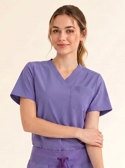 Women Cura Basic Scrub Top