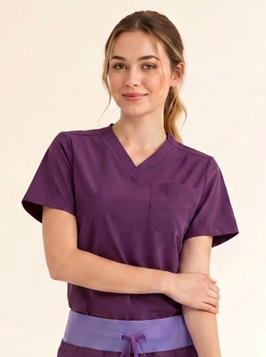 Women Cura Basic Scrub Top