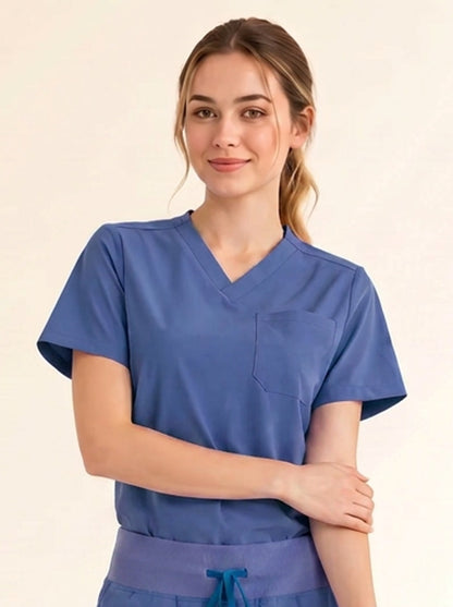 Women Cura Basic Scrub Top