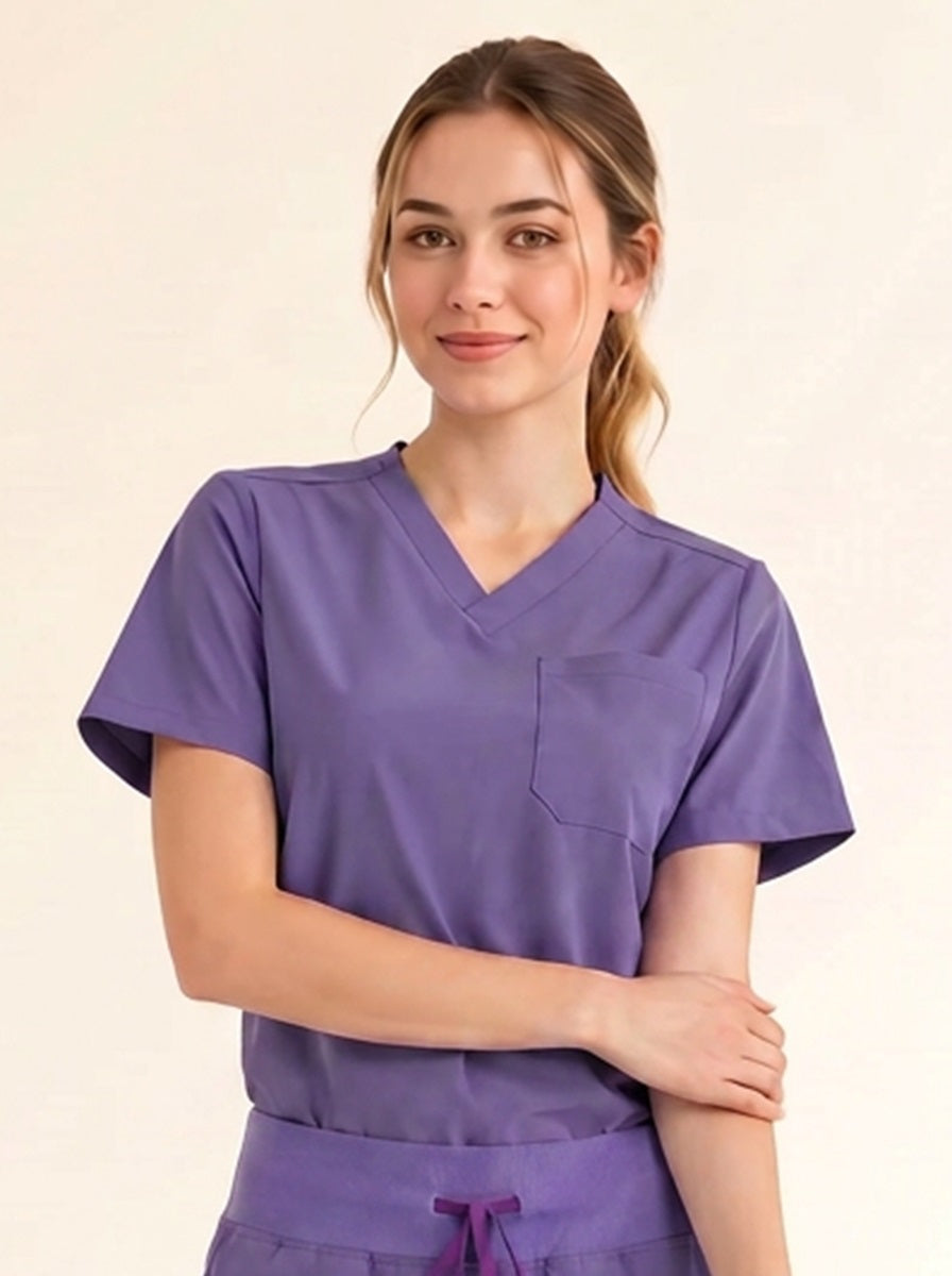 Women Cura Basic Scrub Top