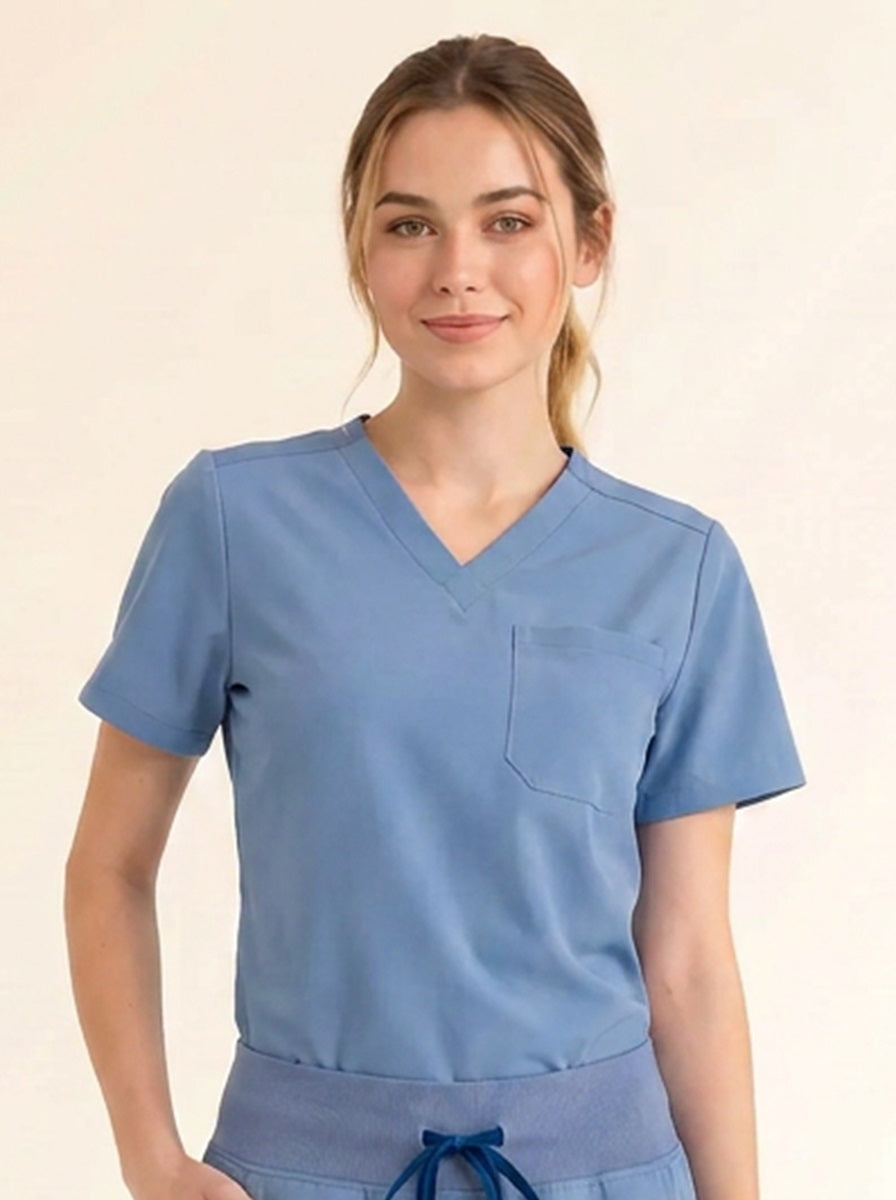 Women Cura Basic Scrub Top