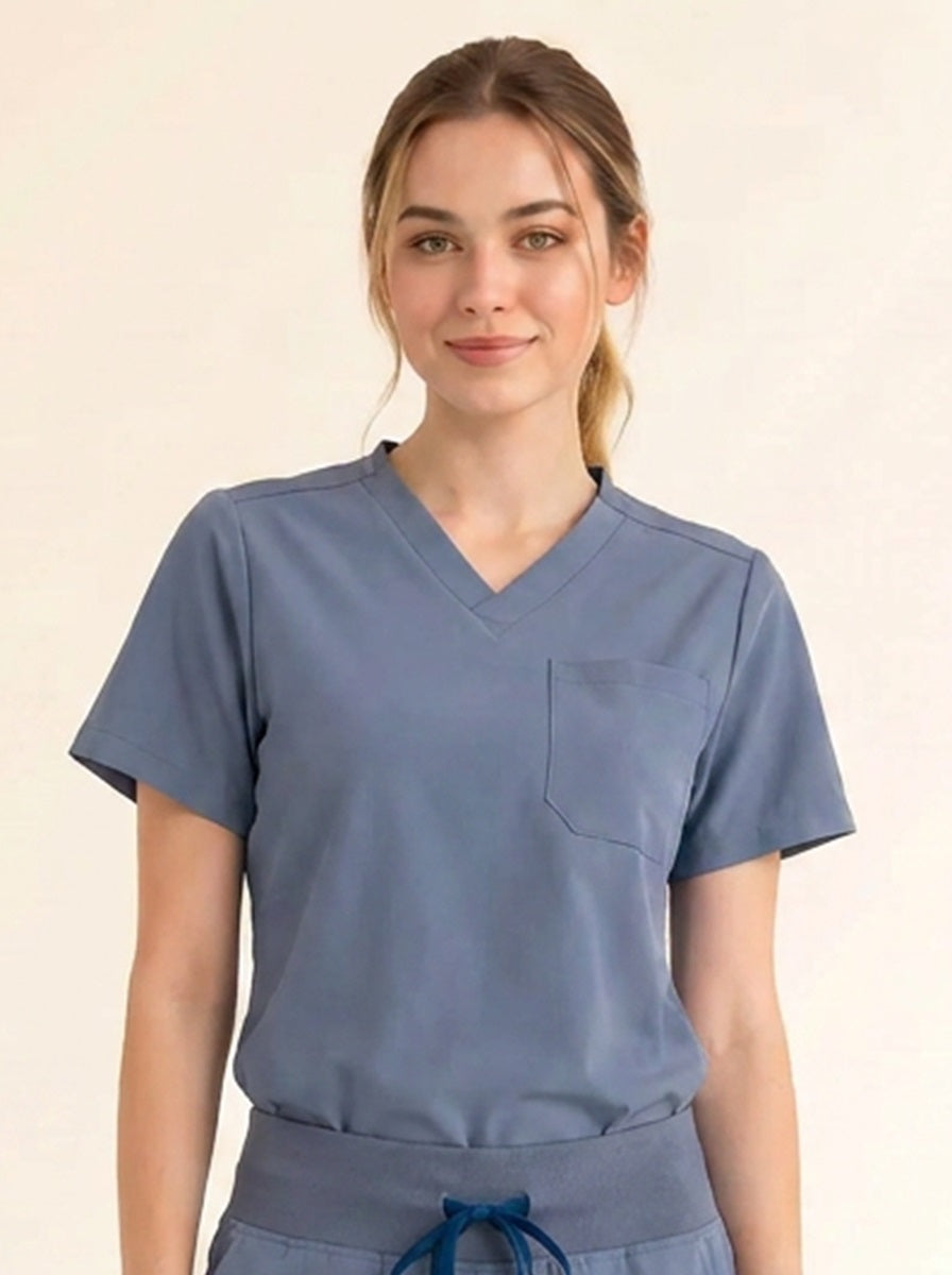 Women Cura Basic Scrub Top
