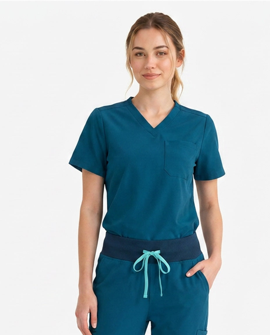 Women Cura Basic Scrub Top