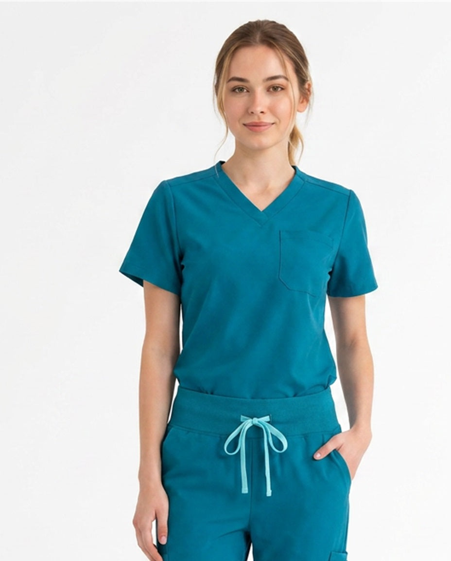 Women Cura Basic Scrub Top