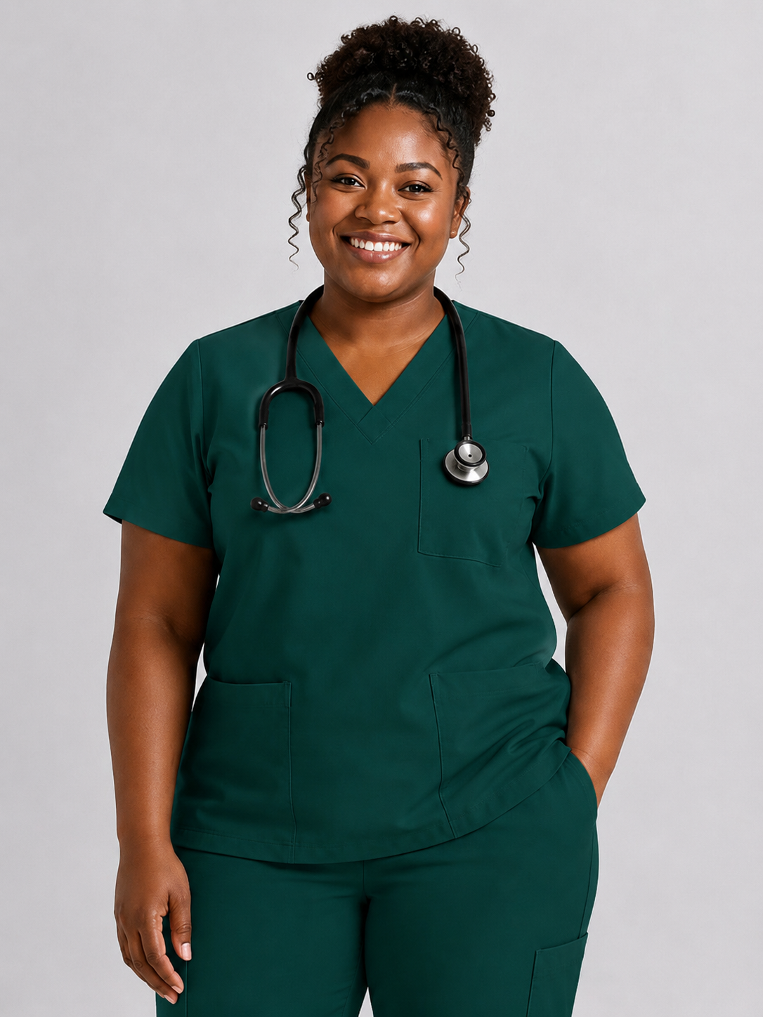 Women's Cura Triple Pocket Scrub Top