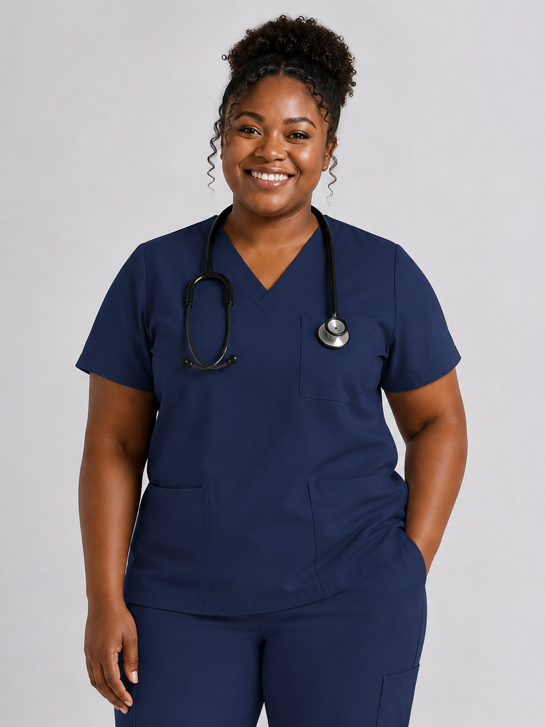 Women's Cura Triple Pocket Scrub Top